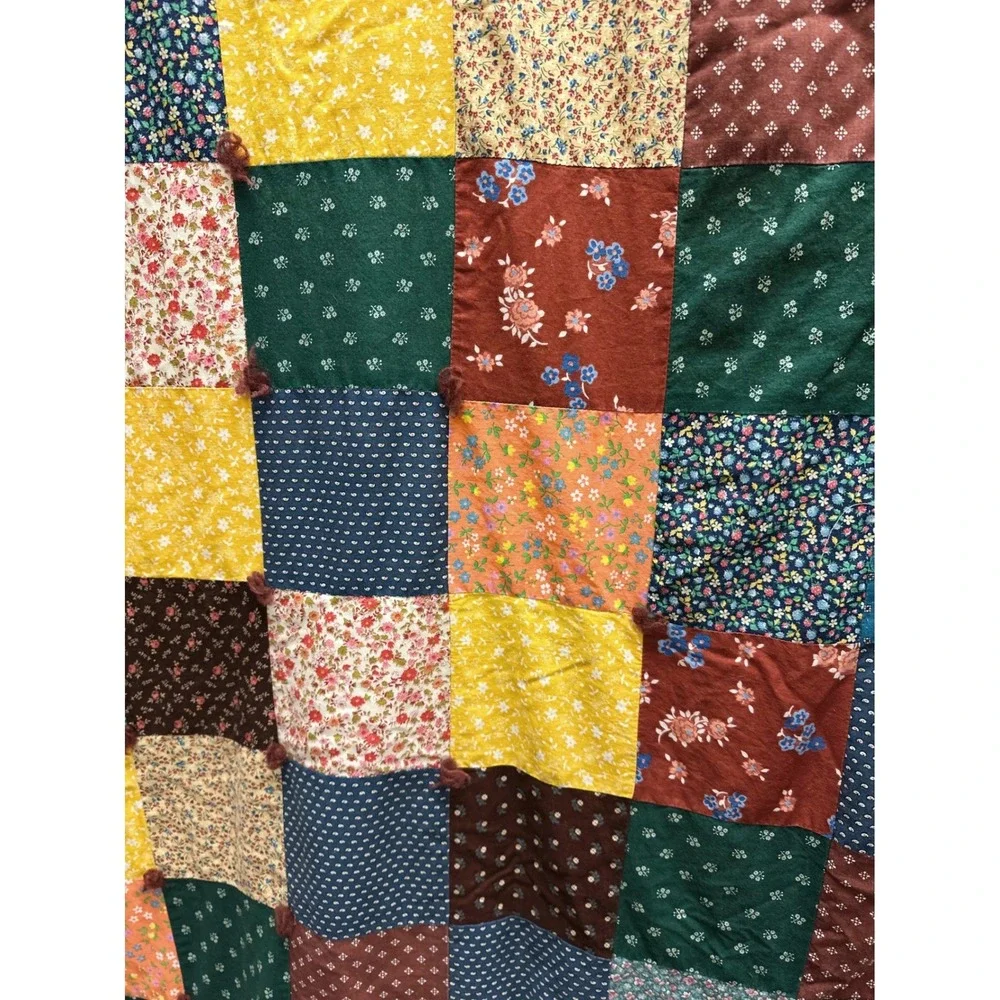 Handmade Lightweight Patchwork Country Farmhouse Quilt Queen/Full 94